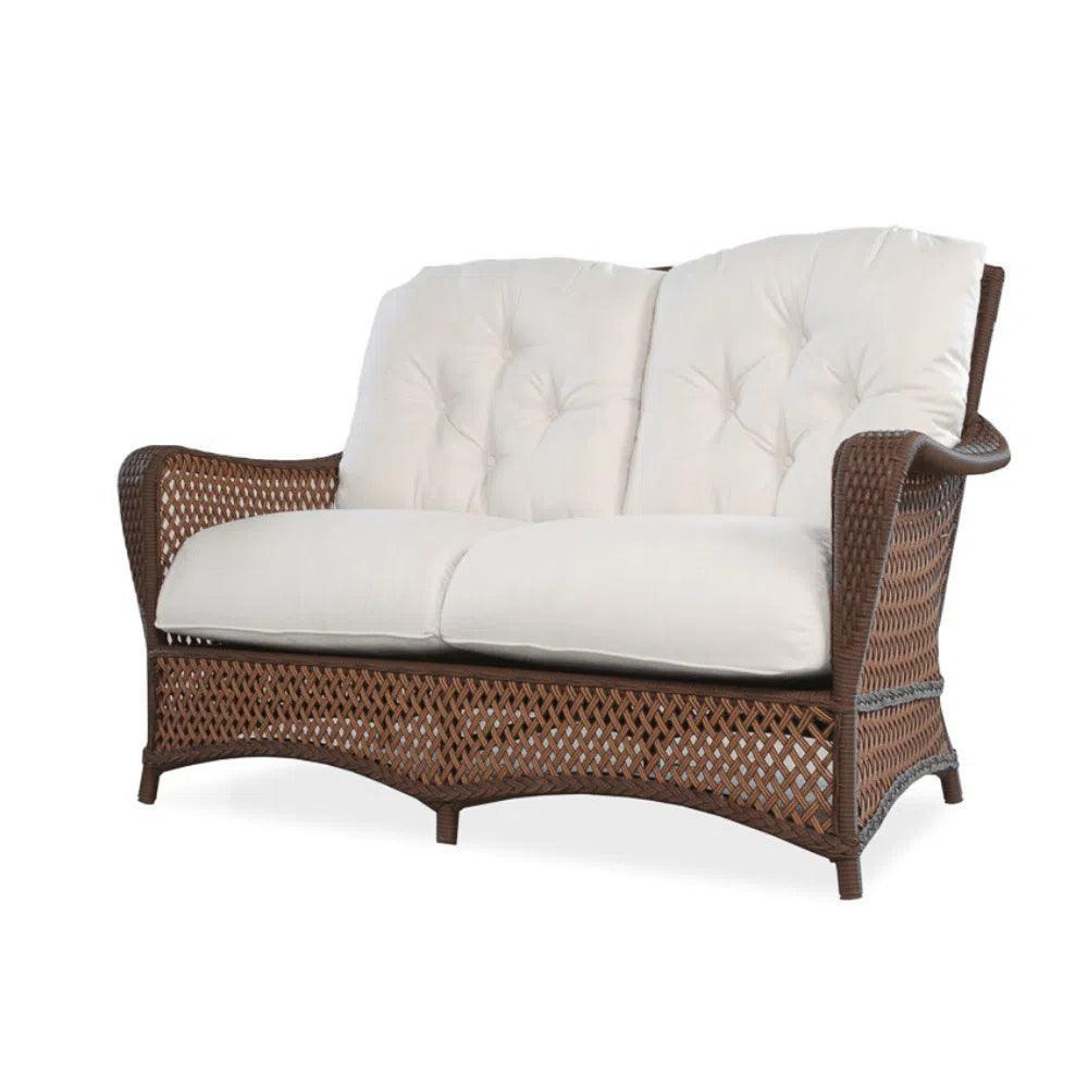 Lloyd Flanders Grand Traverse Patio Loveseat Sunbrella Cushions