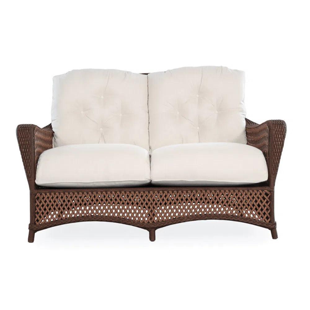 Lloyd Flanders Grand Traverse Patio Loveseat Sunbrella Cushions