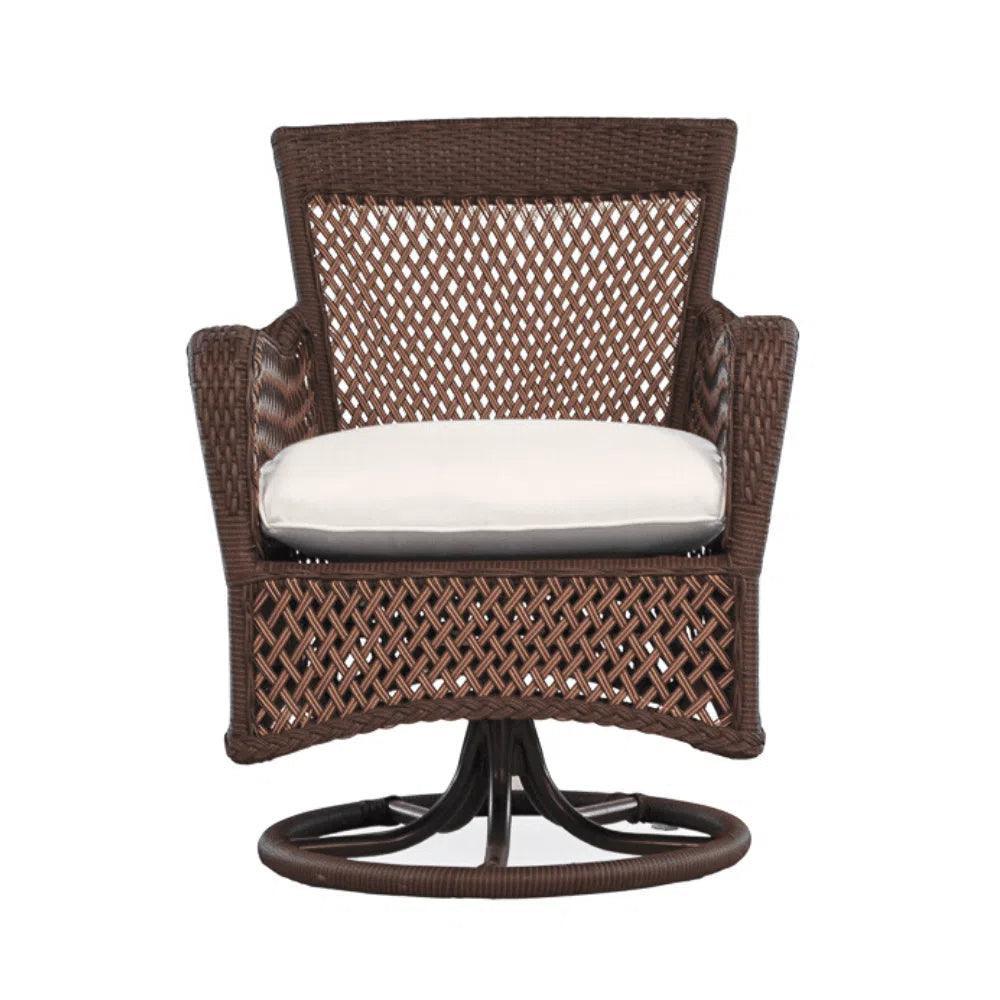 Lloyd Flanders Grand Traverse Swivel Dining Armchair Sunbrella