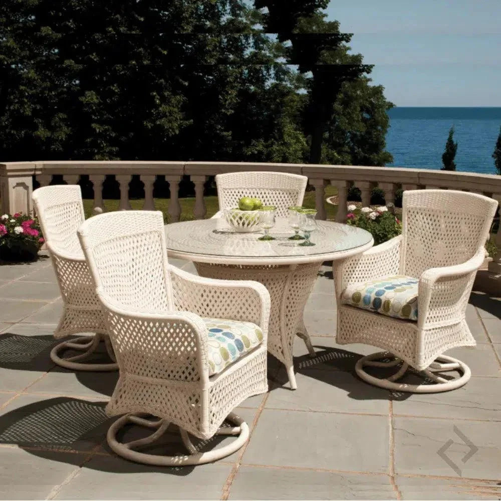 Lloyd Flanders Grand Traverse Swivel Dining Armchair Sunbrella
