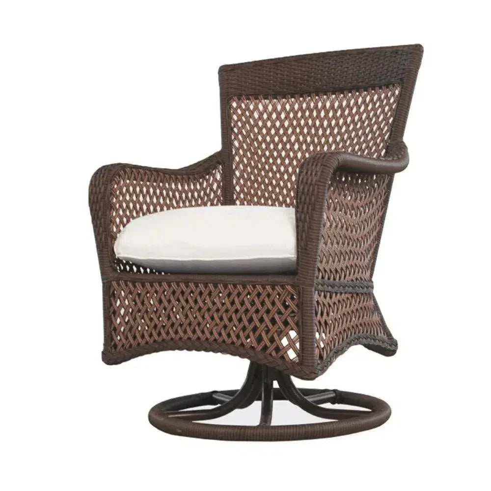 Lloyd Flanders Grand Traverse Swivel Dining Armchair Sunbrella