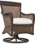 Lloyd Flanders Grand Traverse Swivel Dining Armchair Sunbrella
