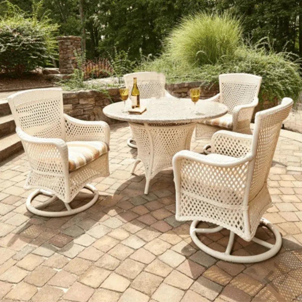 Lloyd Flanders Grand Traverse 48" Round Umbrella Dining Table