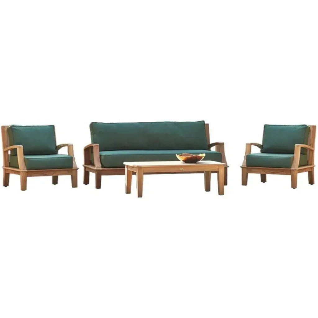 HiTeak Grande 4PC Outdoor Patio Deep Set Sunbrella Cushion