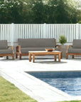Grande Teak Club Chair Sunbrella Cushion - LOOMLAN - HiTeak - Outdoor Accent Chairs