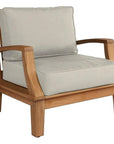 Grande Teak Club Chair Sunbrella Cushion - LOOMLAN - HiTeak - Outdoor Accent Chairs