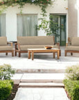 Grande Teak Club Chair Sunbrella Cushion - LOOMLAN - HiTeak - Outdoor Accent Chairs