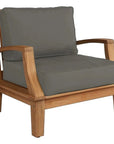 Grande Teak Club Chair Sunbrella Cushion - LOOMLAN - HiTeak - Outdoor Accent Chairs