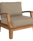Grande Teak Club Chair Sunbrella Cushion - LOOMLAN - HiTeak - Outdoor Accent Chairs