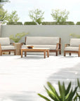 Grande Teak Club Chair Sunbrella Cushion - LOOMLAN - HiTeak - Outdoor Accent Chairs