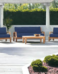 Grande Teak Club Chair Sunbrella Cushion - LOOMLAN - HiTeak - Outdoor Accent Chairs