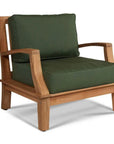 Grande Teak Club Chair Sunbrella Cushion - LOOMLAN - HiTeak - Outdoor Accent Chairs