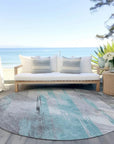 LOOMLAN Rugs Grandelux Teal Washable Indoor-Outdoor Rug