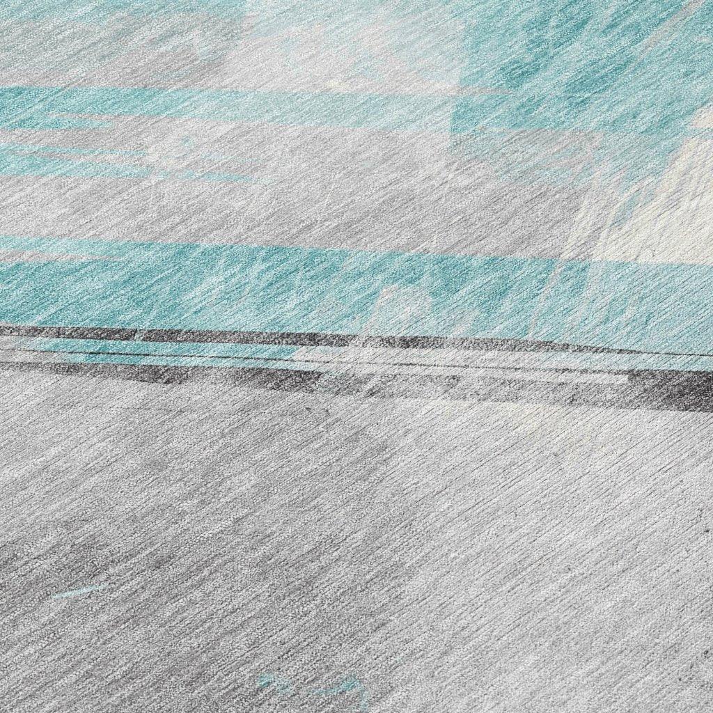 LOOMLAN Rugs Grandelux Teal Washable Indoor-Outdoor Rug