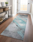 LOOMLAN Rugs Grandelux Teal Washable Indoor-Outdoor Rug