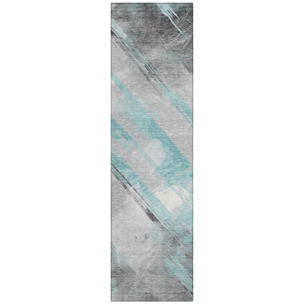LOOMLAN Rugs Grandelux Teal Washable Indoor-Outdoor Rug