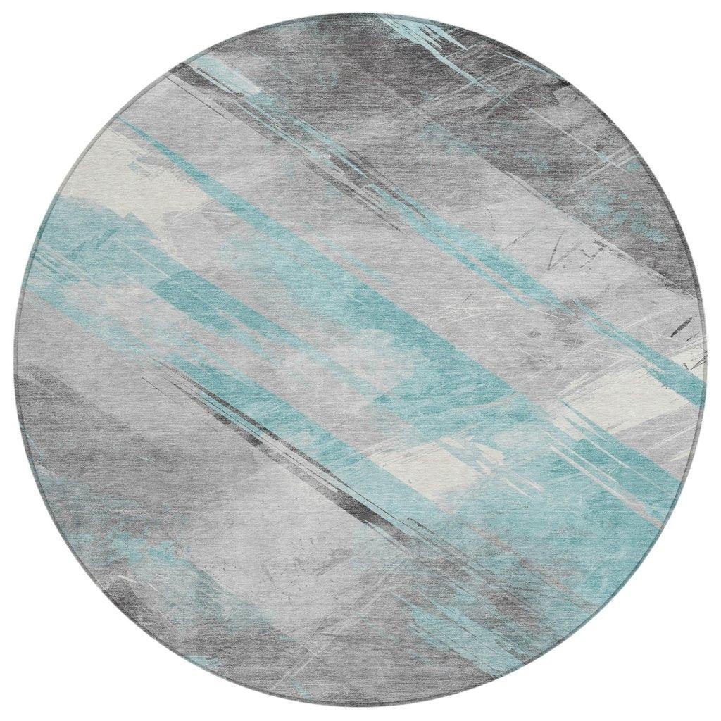 LOOMLAN Rugs Grandelux Teal Washable Indoor-Outdoor Rug