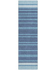 LOOMLAN Rugs Graphyne Blue Washable Indoor-Outdoor Rug
