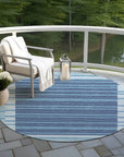 LOOMLAN Rugs Graphyne Blue Washable Indoor-Outdoor Rug