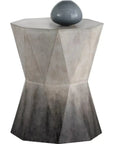 Grey Concrete Prism End Table For Indoor/Outdoor Use - LOOMLAN - SUNPAN - Outdoor Side Tables