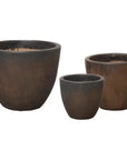 Emissary Gunmetal Ceramic Round Pot