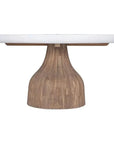 Halo Indoor - Outdoor 60'' Round Dining Table White - LOOMLAN - Artesia - Outdoor Dining Tables
