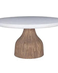 Halo Indoor - Outdoor 60'' Round Dining Table White - LOOMLAN - Artesia - Outdoor Dining Tables