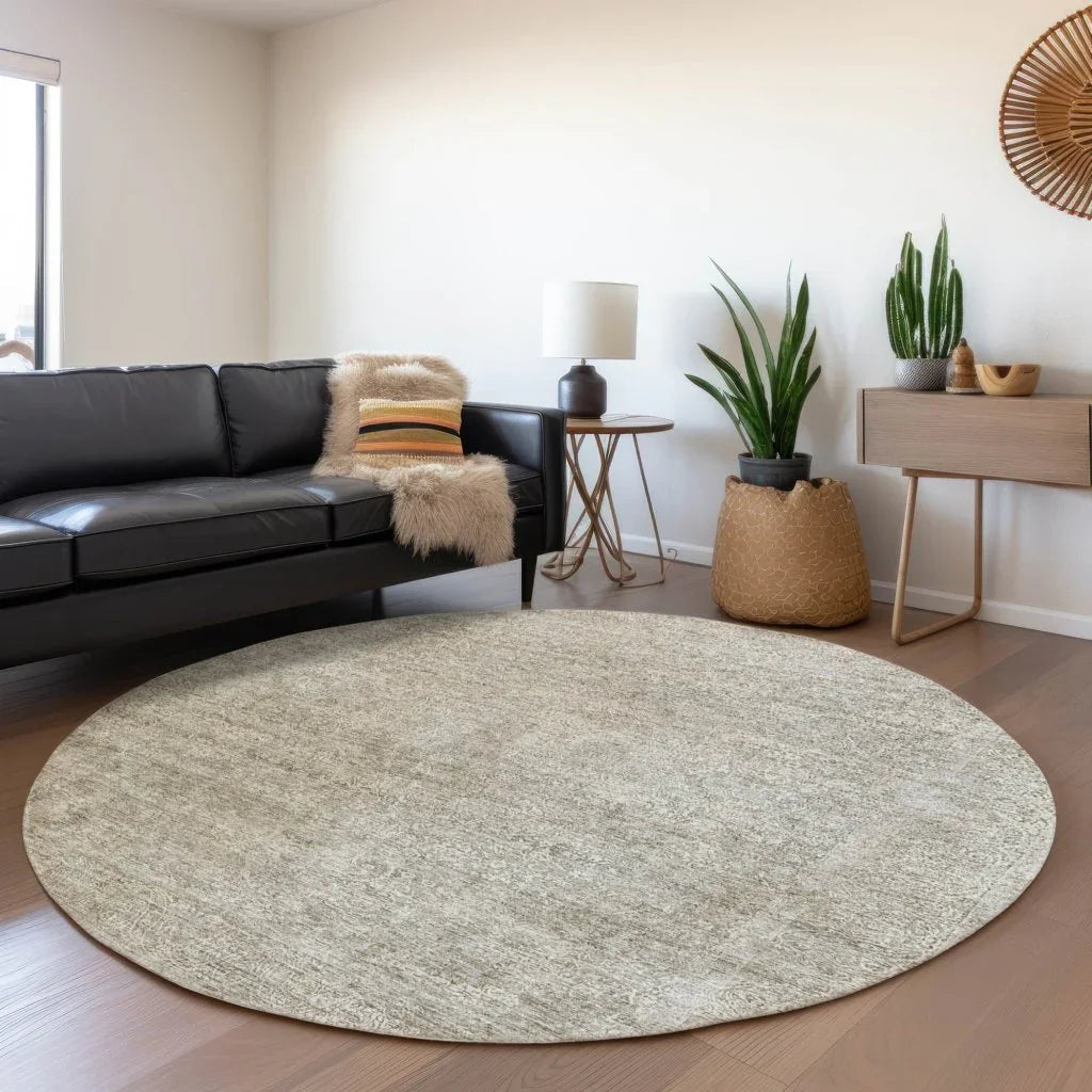 LOOMLAN Rugs Halora Ivory Washable Indoor-Outdoor Rug