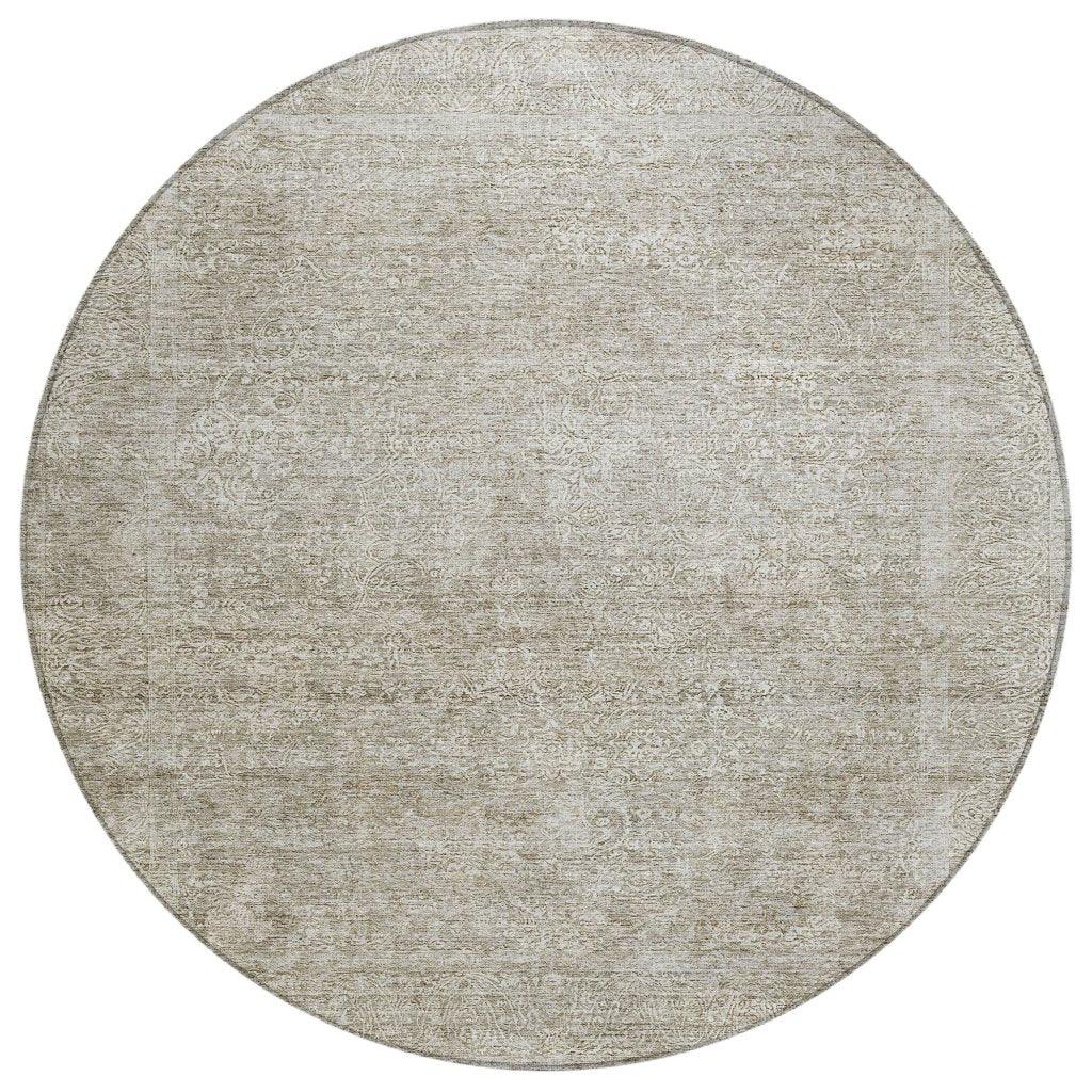 LOOMLAN Rugs Halora Ivory Washable Indoor-Outdoor Rug