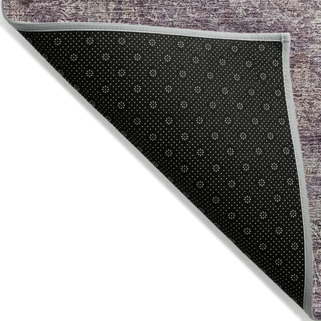 LOOMLAN Rugs Halora Purple Washable Indoor-Outdoor Rug