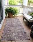 LOOMLAN Rugs Halora Purple Washable Indoor-Outdoor Rug