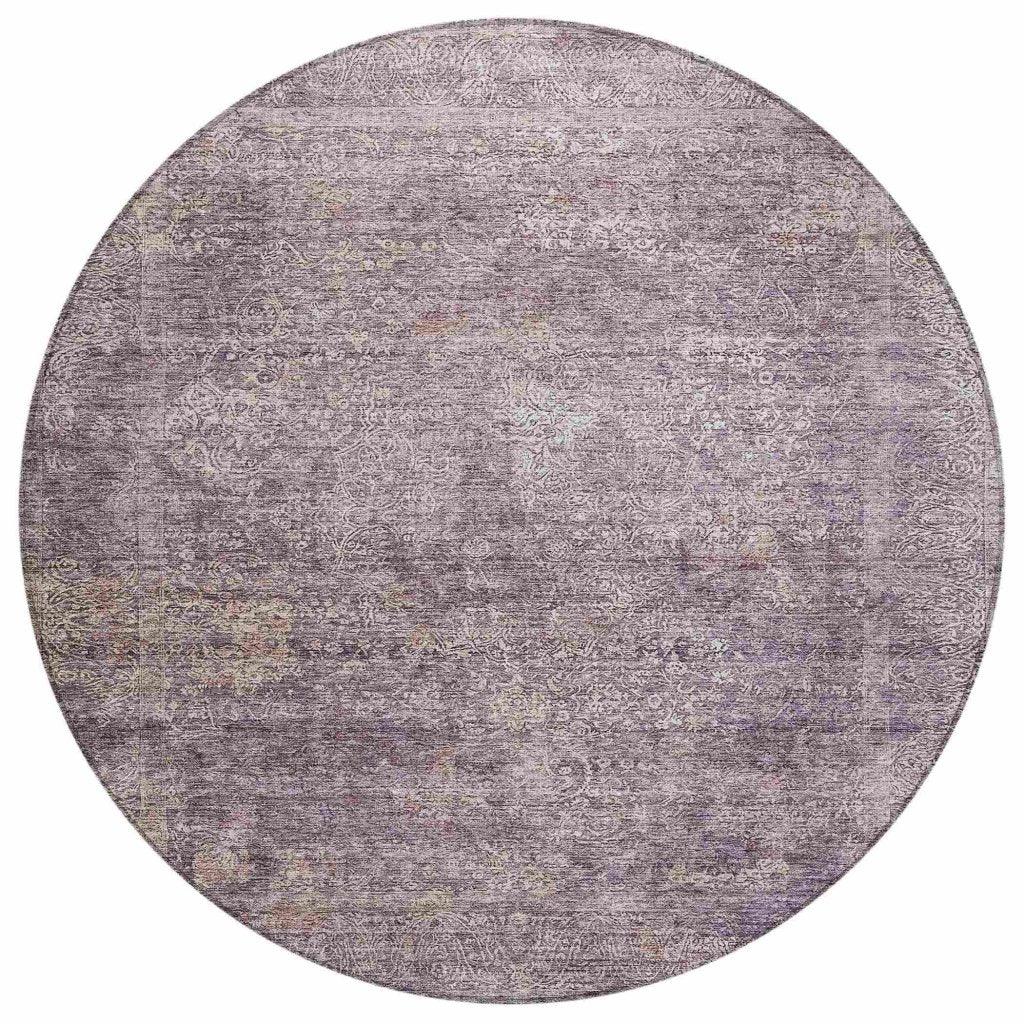 LOOMLAN Rugs Halora Purple Washable Indoor-Outdoor Rug