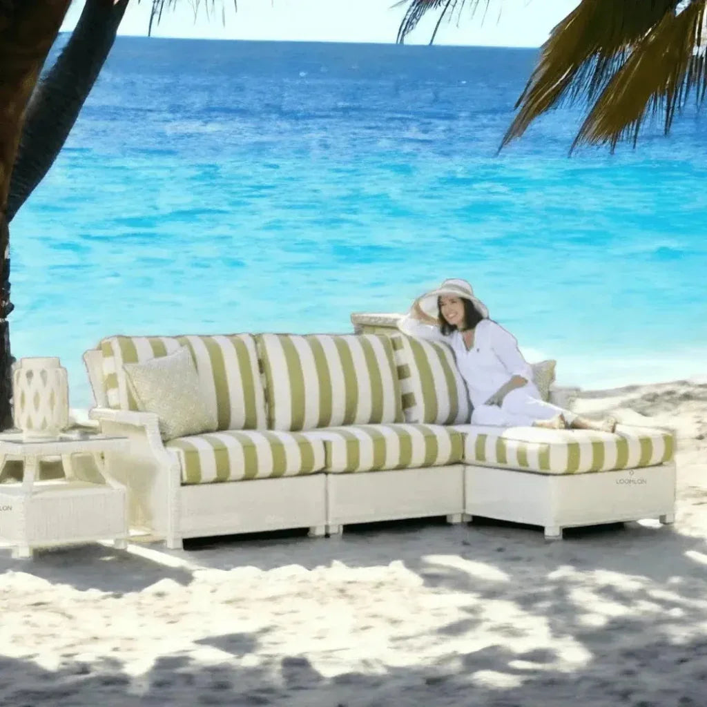 Hamptons Left Chaise Unit Outdoor Patio Furniture - LOOMLAN - Lloyd Flanders - Outdoor Modulars