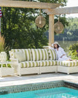 Hamptons Left Chaise Unit Outdoor Patio Furniture - LOOMLAN - Lloyd Flanders - Outdoor Modulars