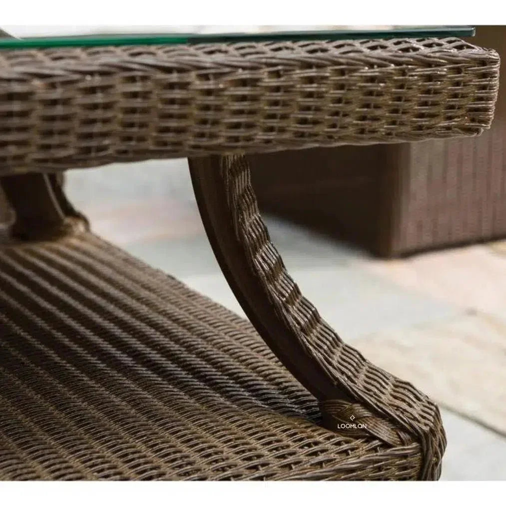 Hamptons Outdoor Cocktail Table Glass Lloyd Flanders - LOOMLAN - Lloyd Flanders - Outdoor Coffee Tables