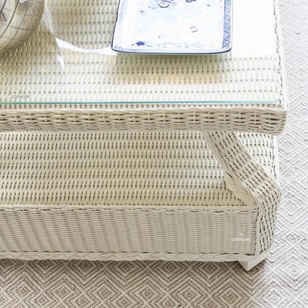 Hamptons Outdoor Cocktail Table Glass Lloyd Flanders - LOOMLAN - Lloyd Flanders - Outdoor Coffee Tables