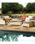 Hamptons Outdoor Furniture Wicker Lounge Chair - LOOMLAN - Lloyd Flanders - Outdoor Lounge Chairs