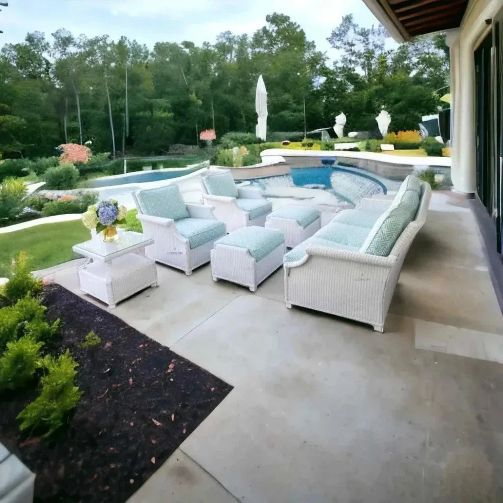 Hamptons Outdoor Wicker 3 Seater Sofa - LOOMLAN - Lloyd Flanders - Outdoor Sofas & Loveseats