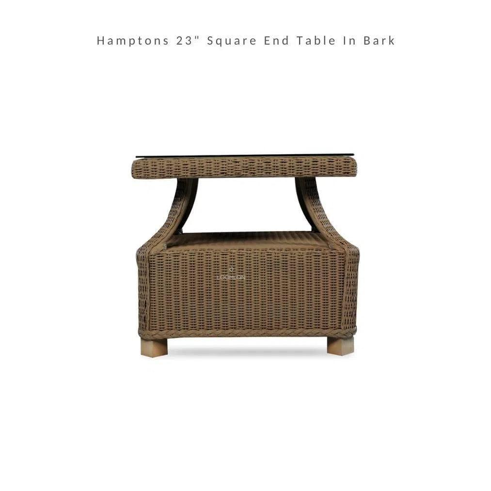 Hamptons Outdoor Wicker 4 Lounge Chair Set With Tables - LOOMLAN - Lloyd Flanders - Outdoor Lounge Sets
