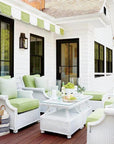 Hamptons Outdoor Wicker 4 Lounge Chair Set With Tables - LOOMLAN - Lloyd Flanders - Outdoor Lounge Sets