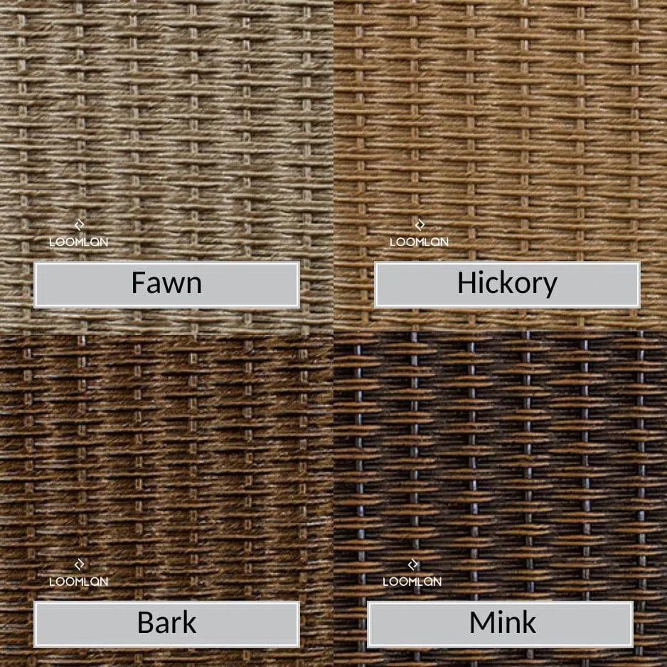 Hamptons Outdoor Wicker 4 Lounge Chair Set With Tables - LOOMLAN - Lloyd Flanders - Outdoor Lounge Sets