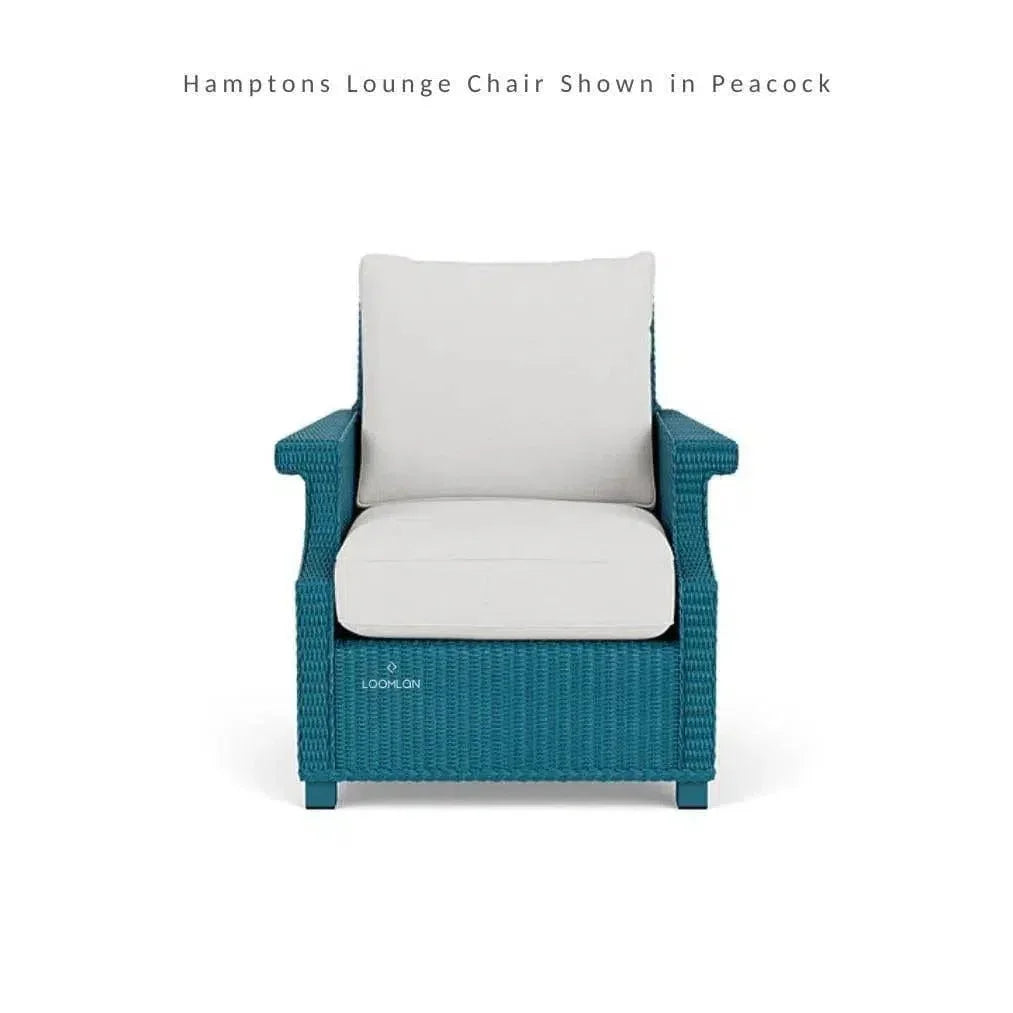 Hamptons Outdoor Wicker 4 Lounge Chair Set With Tables - LOOMLAN - Lloyd Flanders - Outdoor Lounge Sets