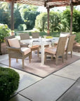 Hamptons Outdoor Wicker Dining Table Set for 6 - LOOMLAN - Lloyd Flanders - Outdoor Dining Sets
