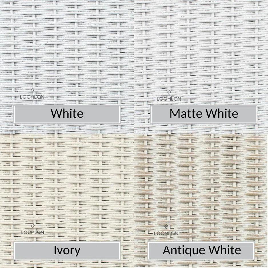 Hamptons Outdoor Wicker Dining Table Set for 6 - LOOMLAN - Lloyd Flanders - Outdoor Dining Sets