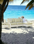 Hamptons Outdoor Wicker L - Shaped Sectional Side Table - LOOMLAN - Lloyd Flanders - Outdoor Lounge Sets