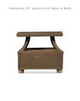 Hamptons Outdoor Wicker L - Shaped Sectional With Tables - LOOMLAN - Lloyd Flanders - Outdoor Lounge Sets