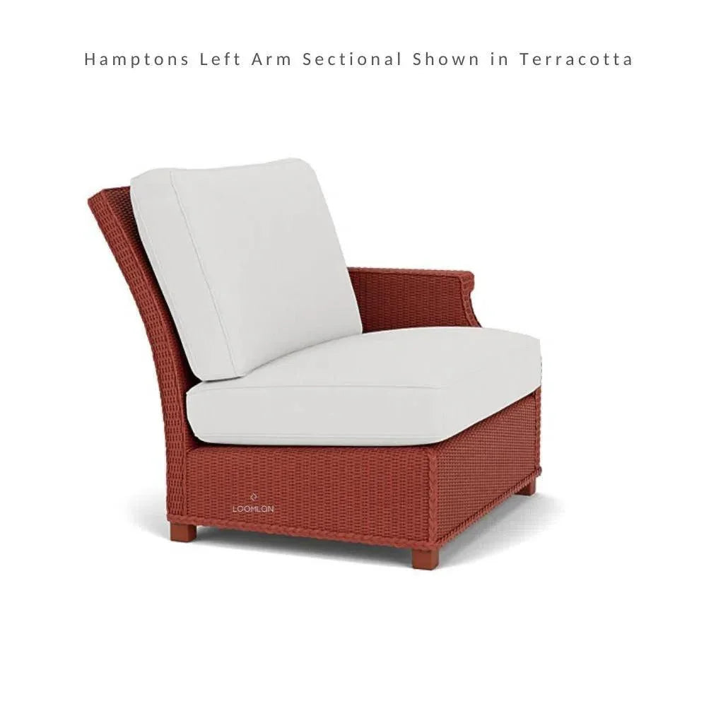 Hamptons Outdoor Wicker L - Shaped Sectional With Tables - LOOMLAN - Lloyd Flanders - Outdoor Lounge Sets