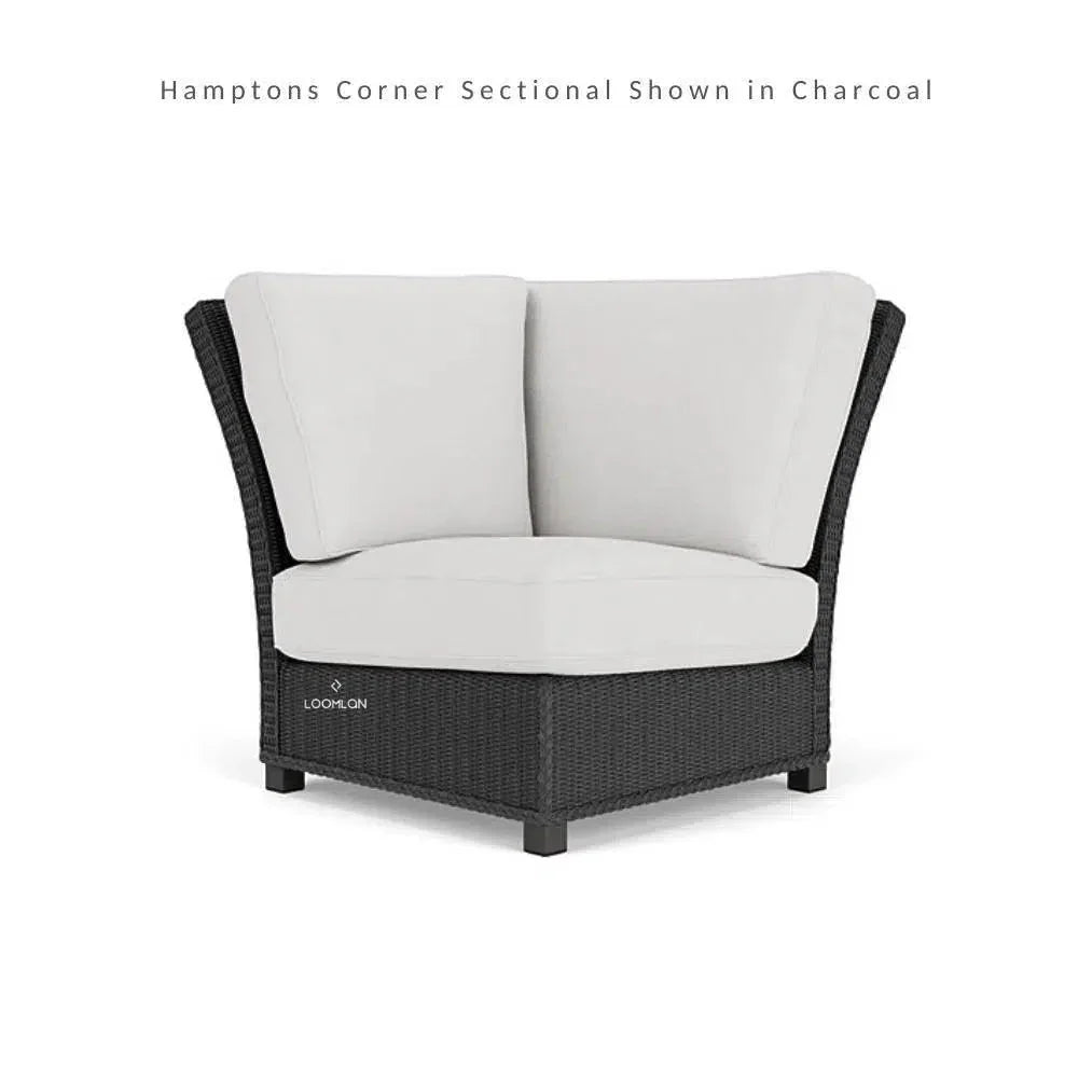 Hamptons Outdoor Wicker L - Shaped Sectional With Tables - LOOMLAN - Lloyd Flanders - Outdoor Lounge Sets