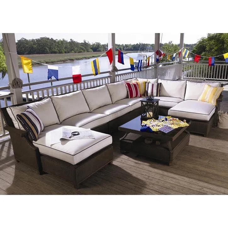 Hamptons Outdoor Wicker Sectional Coffee Table Set - LOOMLAN - Lloyd Flanders - Outdoor Lounge Sets