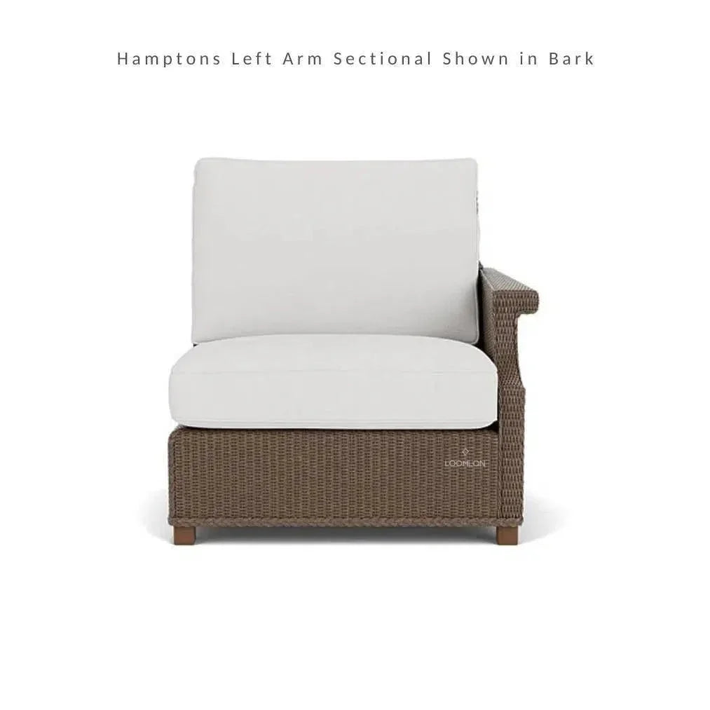 Hamptons Outdoor Wicker Sectional Sofa &amp; Lounge Chair - LOOMLAN - Lloyd Flanders - Outdoor Lounge Sets